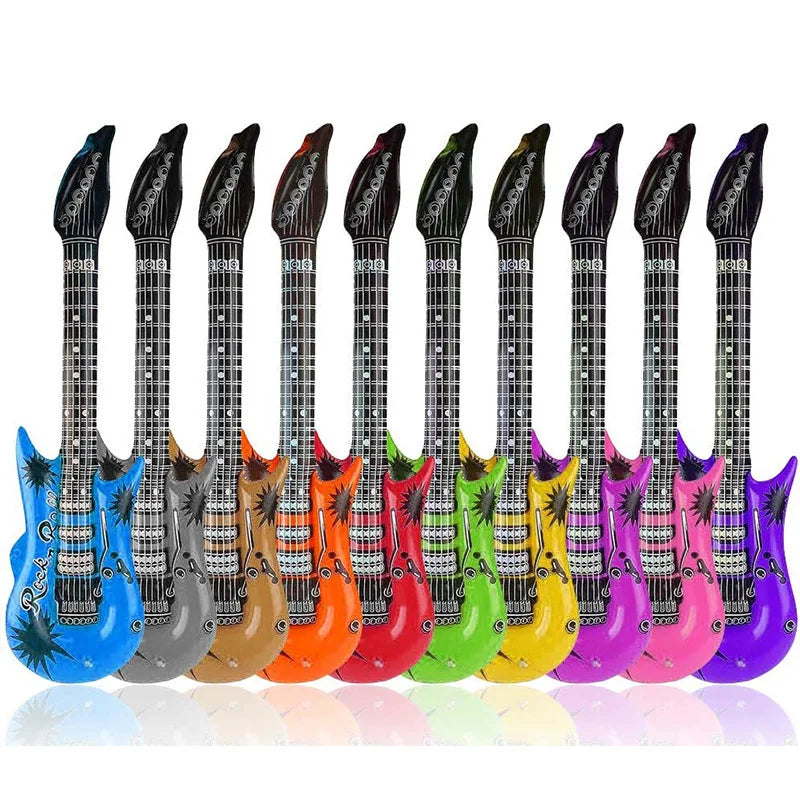 1pc Random Color Inflatable Guitar Rock Star Guitar Toy