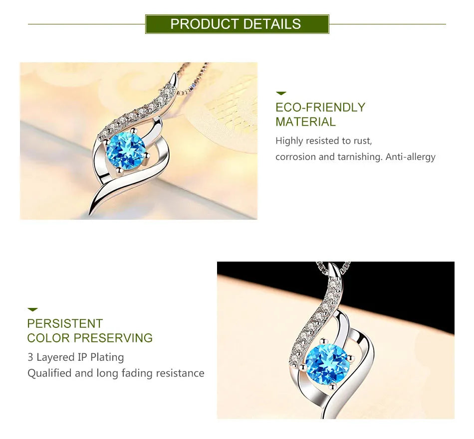 Blue Crystal Necklace