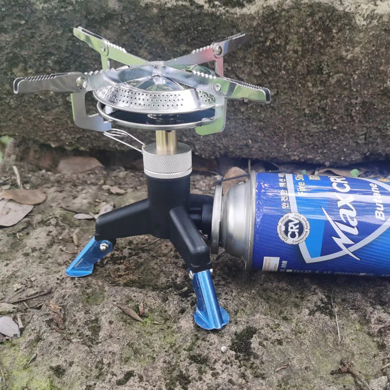 Alloy Camping Gas Stove Split Gas Burner With Blue Bag
