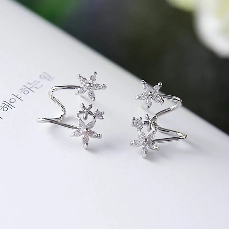 ONEVAN Butterfly Star Flower Stud Earrings