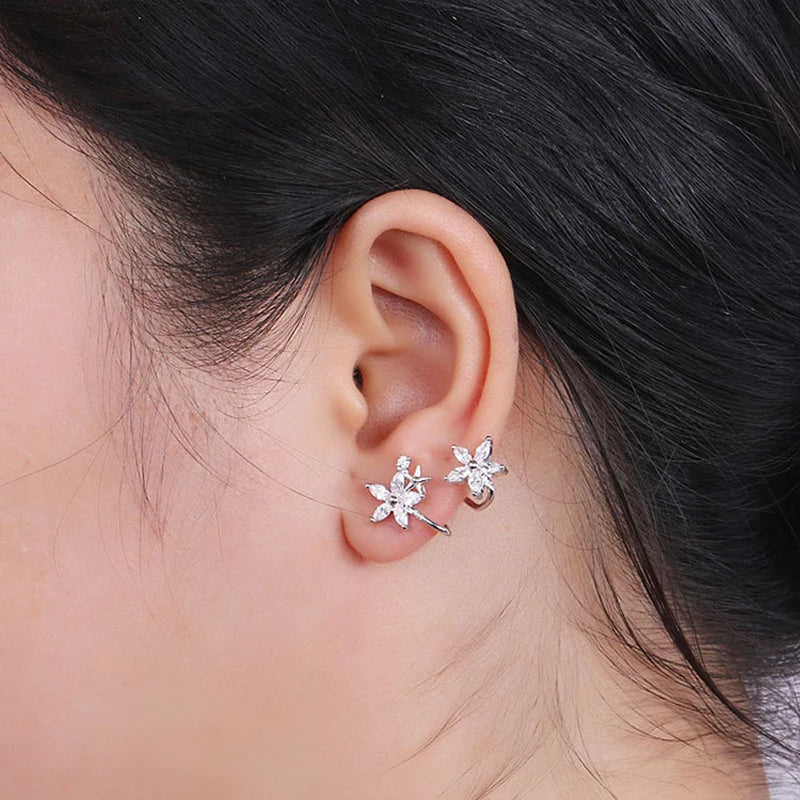 ONEVAN Butterfly Star Flower Stud Earrings