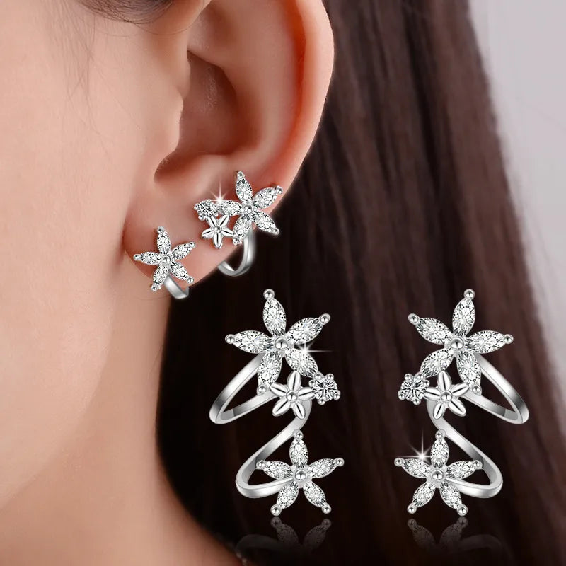 ONEVAN Butterfly Star Flower Stud Earrings