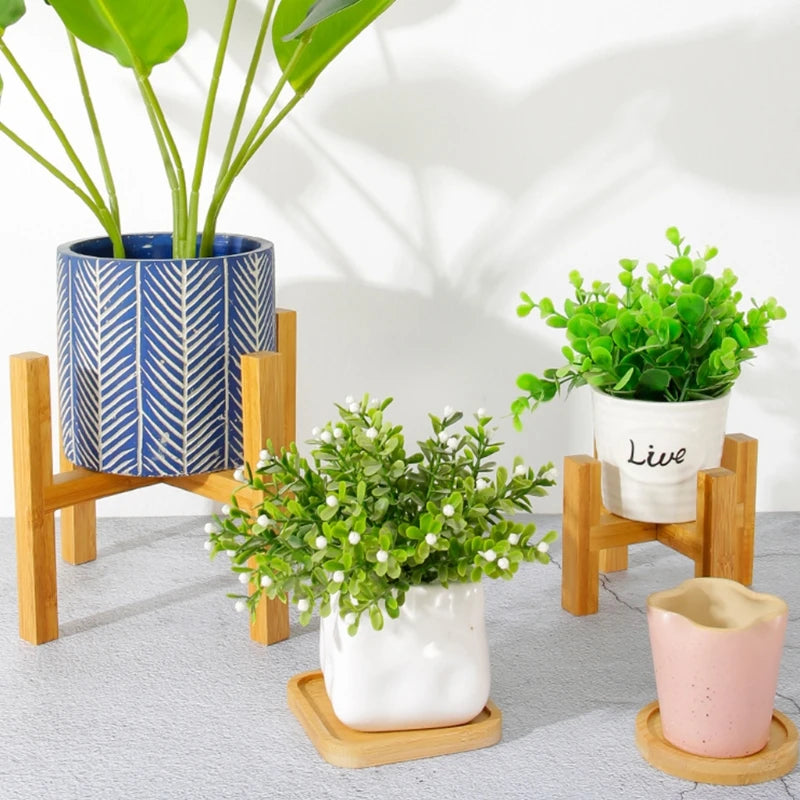 Wood Flower  Stand Home