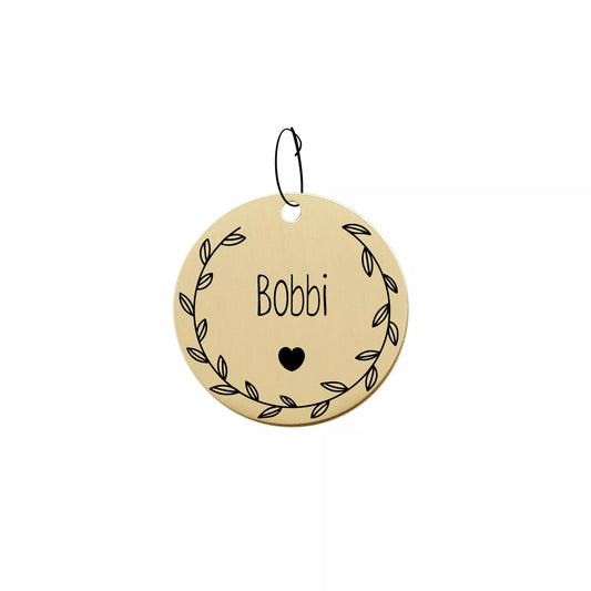 Cats Dogs ID Tags Flower Wreath