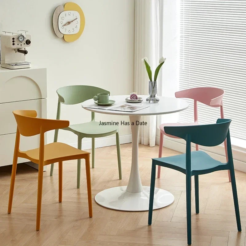 Plactic Modern Dining Chairs Designer Accents Banquet Nordic Dining Chairs
