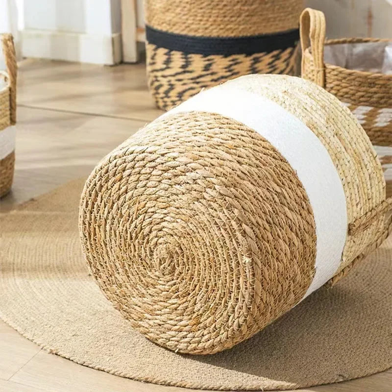 Fancy  Natural Planter Basket Wicker Flower Pot Home Decor Garden Bamboo Seagrass Storage Baskets Toy Holders
