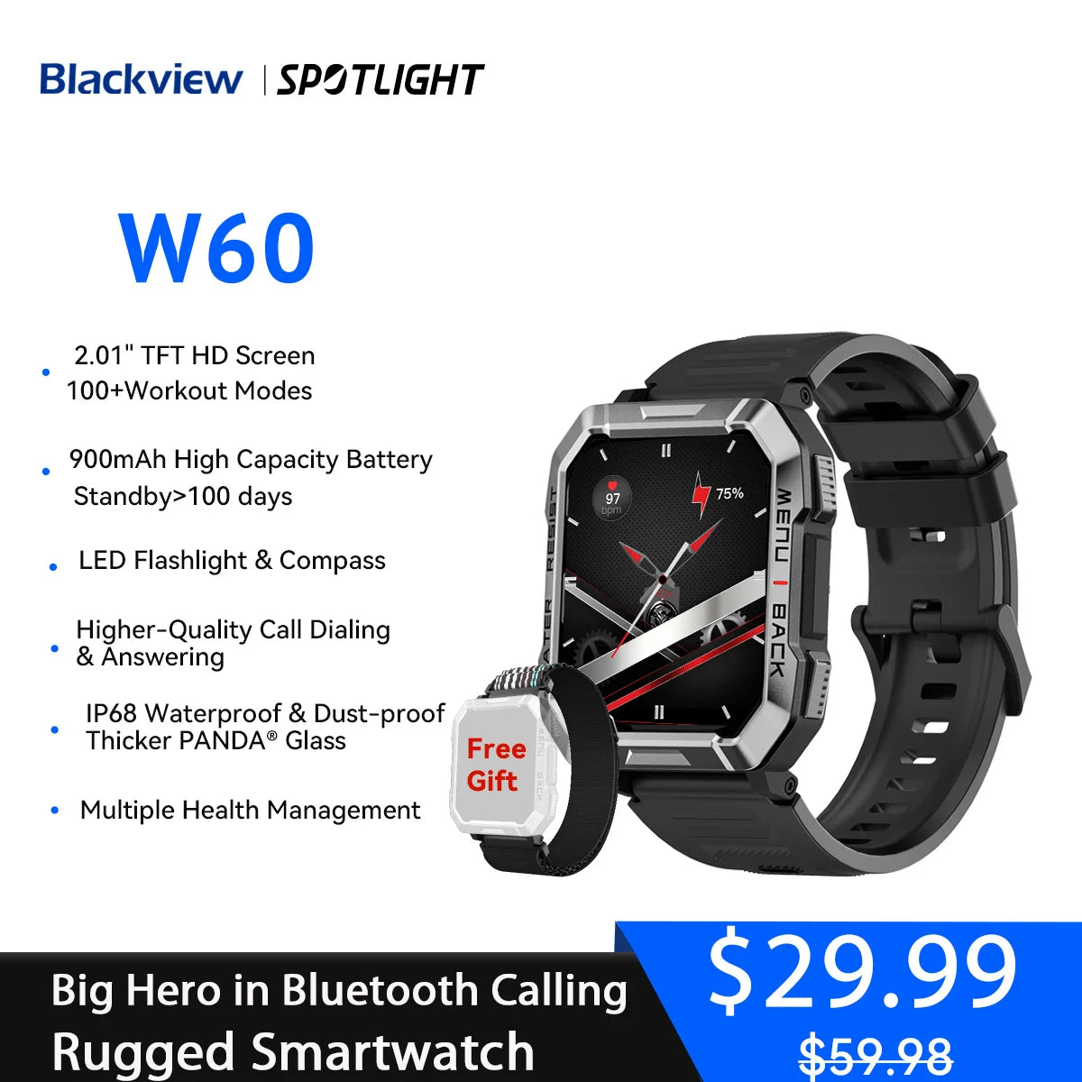 Blackview W60: Rugged Smartwatch for Outdoor Adventures