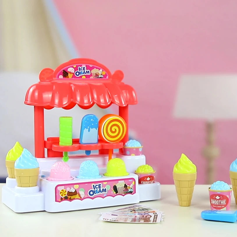 Cashier Toys Kids Cash Register Pretend Play Puzzle Play Toy