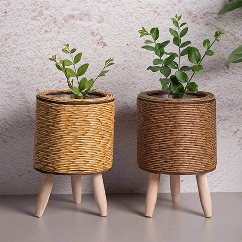 Nordic Flower Shelf Imitation Rattan Flower