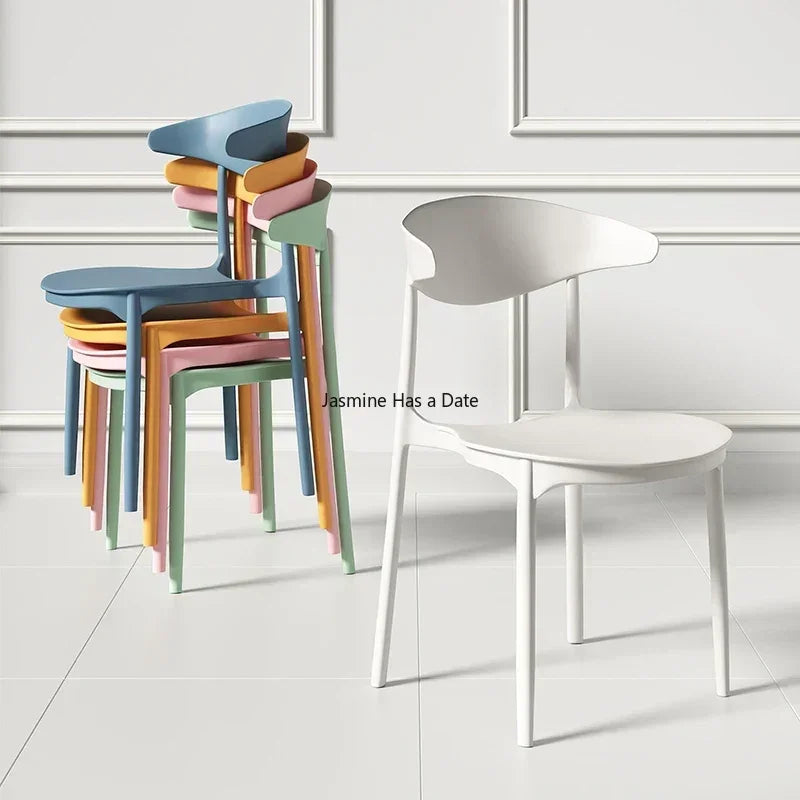 Plactic Modern Dining Chairs Designer Accents Banquet Nordic Dining Chairs