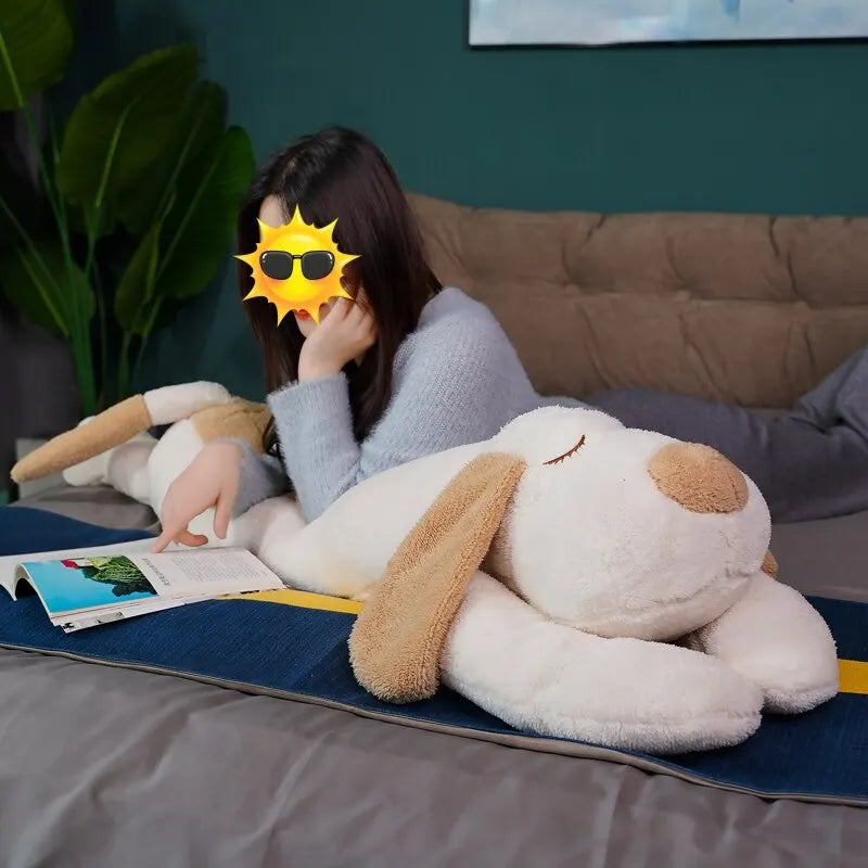 Lovely Soft Down Cotton Dog Plush Pillow Doll Stuffed Pet Doll Baby Sleep Pillow