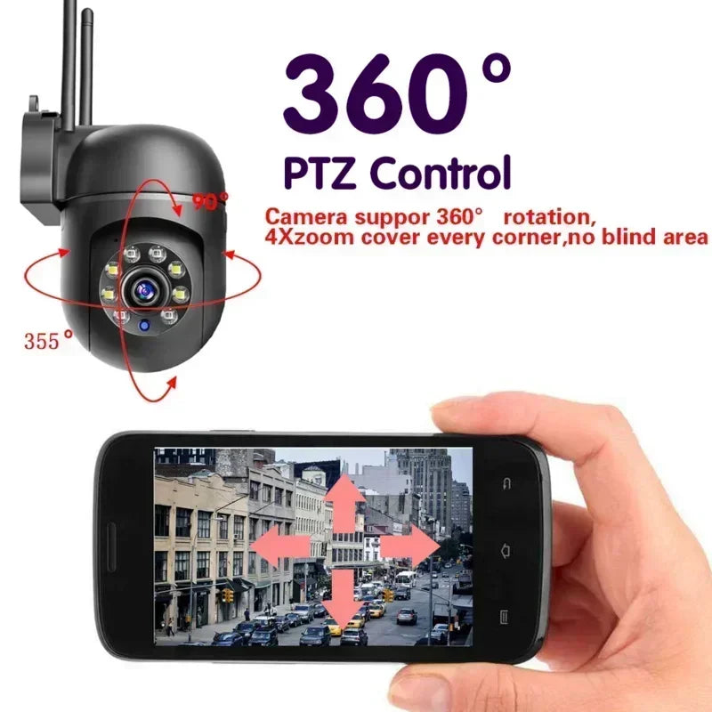 WJG Outdoor WiFi Security Camera, 5G, Auto-Tracking, Night Vision