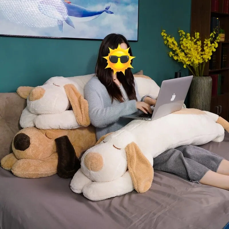 Lovely Soft Down Cotton Dog Plush Pillow Doll Stuffed Pet Doll Baby Sleep Pillow