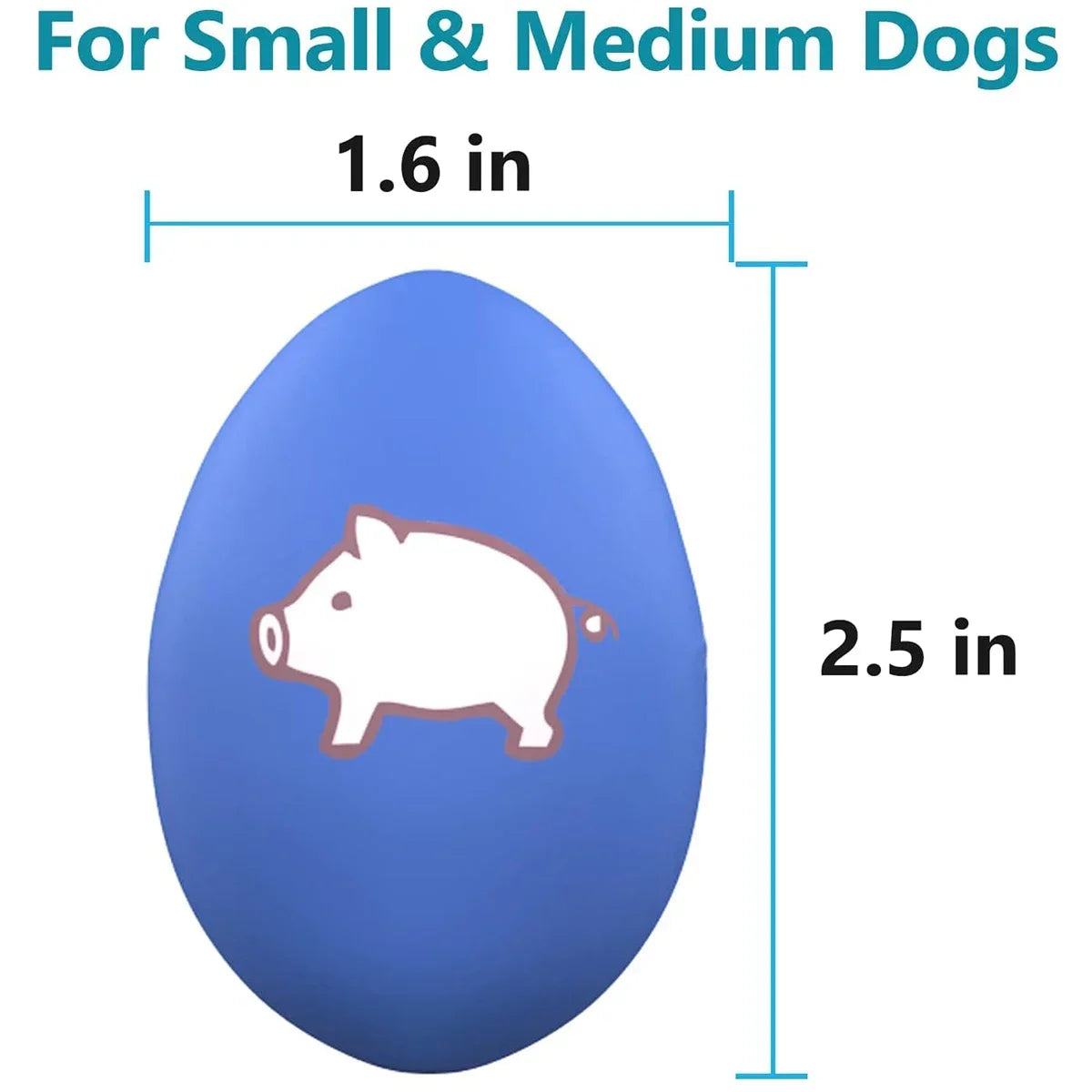 Bouncy Egg Dog Toy with Squeaker