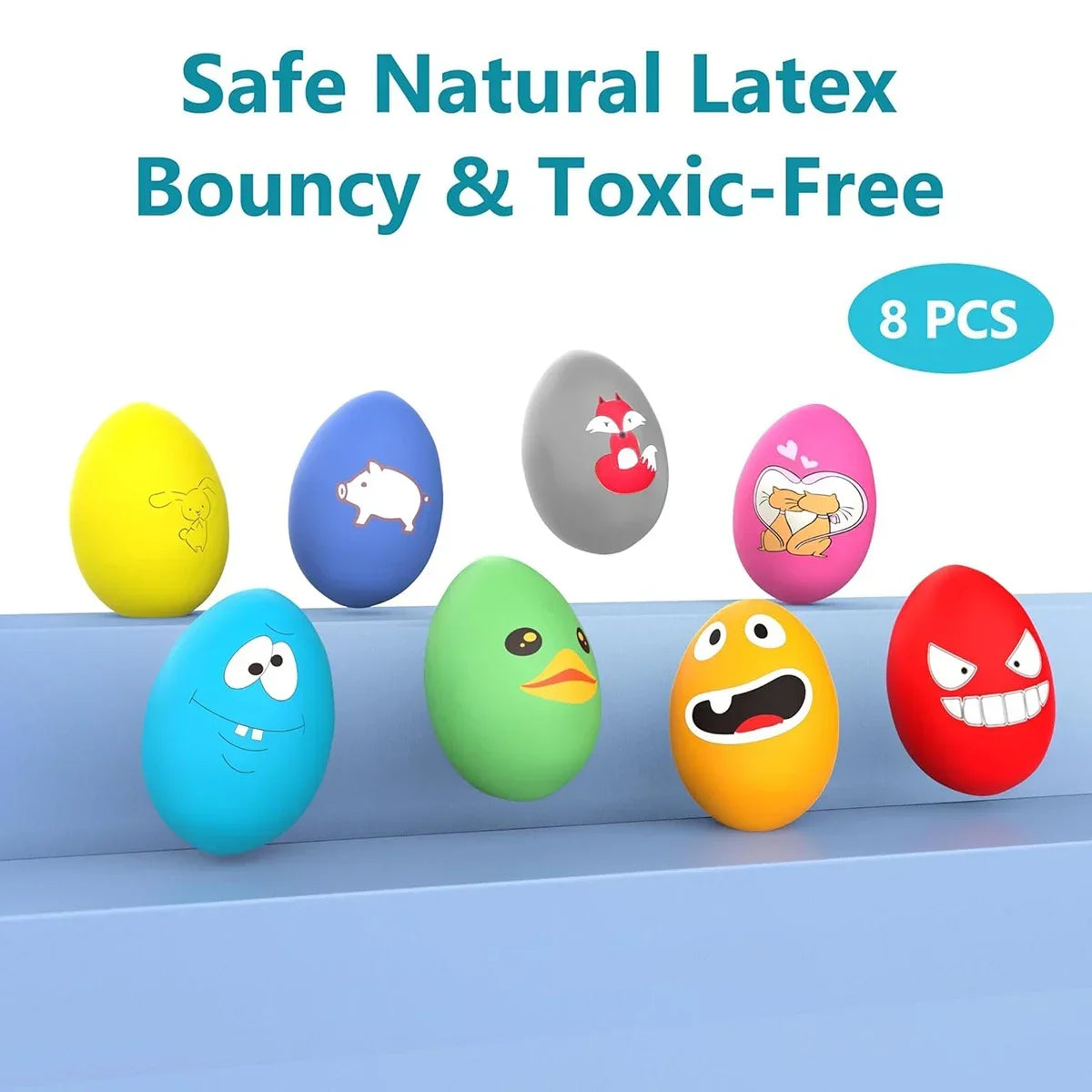 Bouncy Egg Dog Toy with Squeaker