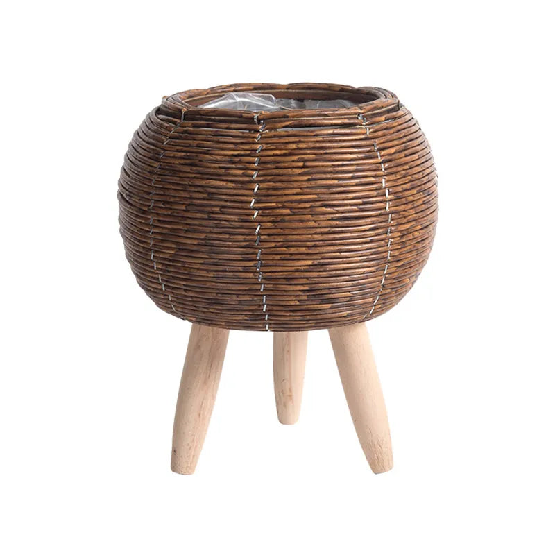 Nordic Flower Shelf Imitation Rattan Flower