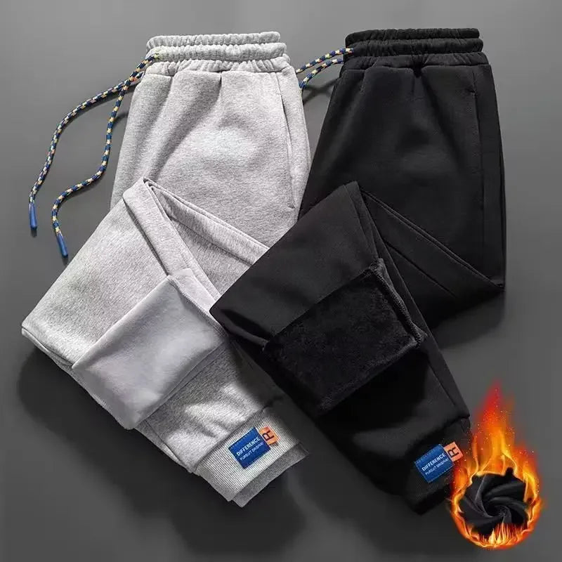 Winter Warmth: Men's Loose Fleece Joggers
