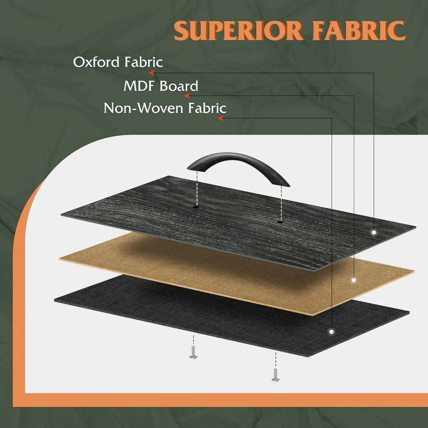 Nightstand 2 Drawer Dresser for Bedroom