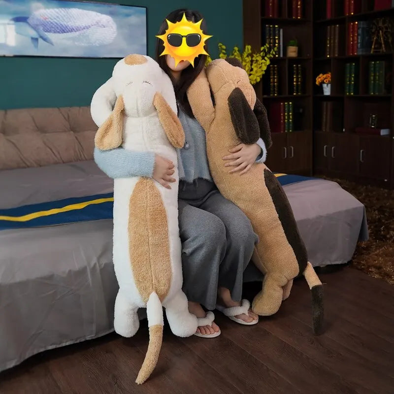 Lovely Soft Down Cotton Dog Plush Pillow Doll Stuffed Pet Doll Baby Sleep Pillow